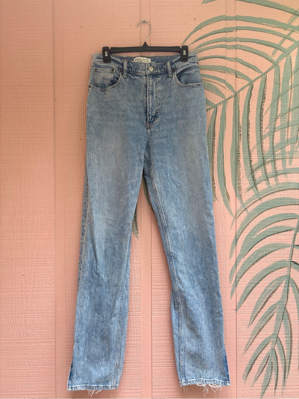 Abercrombie & Fitch 90s Straight Leg Jeans - Light Wash Blue